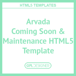 Arvada – Coming Soon & Maintenance HTML5 Template
