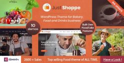 Justshoppe Elementor Cake Bakery Theme 12.5