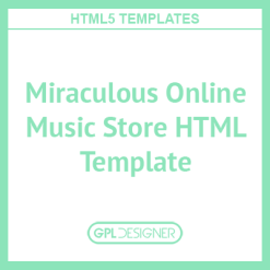 Miraculous Online Music Store HTML Template