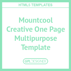 Mountcool – One Page Multipurpose HTML5 Template