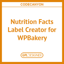 Nutrition Facts Label Creator 1.2.0 for WPBakery