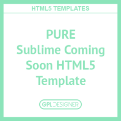 PURE – Sublime Coming Soon HTML5 Template